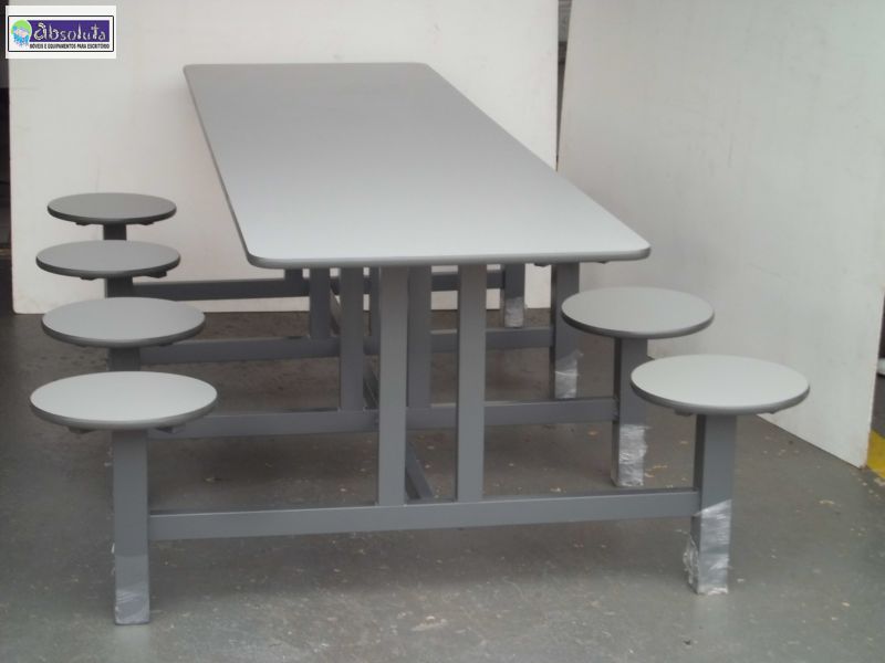 MESA DE REFEITORIO COM 8 LUGARES