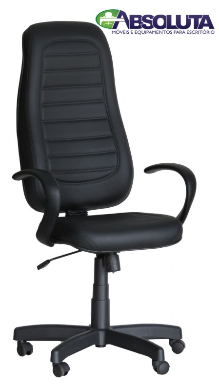 CADEIRA PRESIDENTE MASTER FK 76 EM COURVIM PRETO