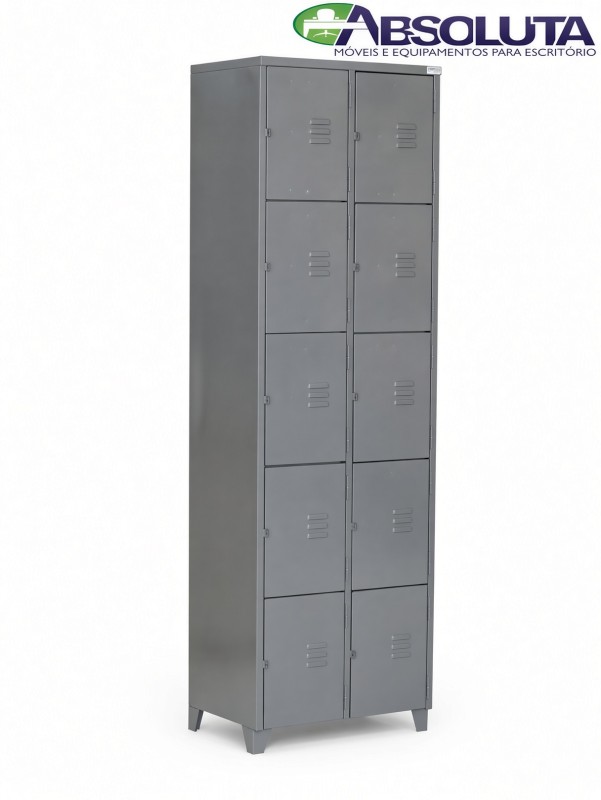 ROUPEIRO DE AÇO COM 10 PORTAS