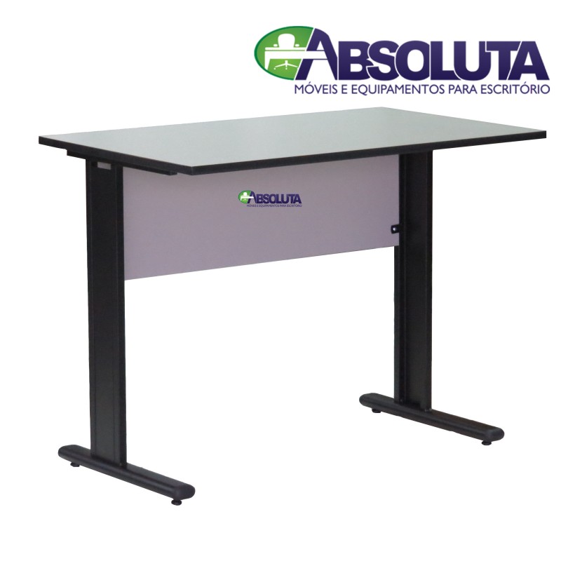 MESA AUXILIAR MED. 0,90 X 0,60 COR CRISTAL / GRAFITE